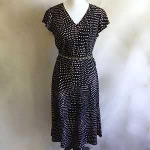 Vintage style 1940's midi polka dots dress 10 P